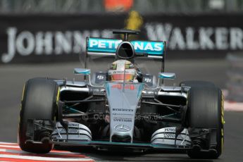 World © Octane Photographic Ltd. Mercedes AMG Petronas F1 W06 Hybrid – Lewis Hamilton. Saturday 23rd May 2015, F1 Practice 3, Monte Carlo, Monaco. Digital Ref: 1281CB1L1146