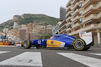 World © Octane Photographic Ltd. Sauber F1 Team C34-Ferrari – Felipe Nasr. Saturday 23rd May 2015, F1 Spanish GP Formula 1 Practice 3. Monte Carlo, Monaco. Digital Ref: 1281CB7D5319