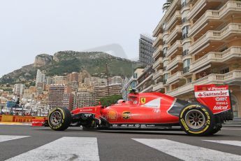 World © Octane Photographic Ltd. Scuderia Ferrari SF15-T– Kimi Raikkonen. Saturday 23rd May 2015, F1 Practice 3, Monte Carlo, Monaco. Digital Ref: 1281CB7D5324