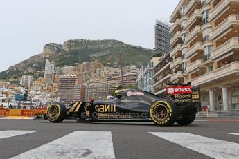 World © Octane Photographic Ltd. Lotus F1 Team E23 Hybrid – Pastor Maldonado. Saturday 23rd May 2015, F1 Practice 3, Monte Carlo, Monaco. Digital Ref: 1281CB7D5337