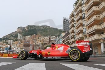 World © Octane Photographic Ltd. Scuderia Ferrari SF15-T– Sebastian Vettel. Saturday 23rd May 2015, F1 Practice 3, Monte Carlo, Monaco. Digital Ref: 1281CB7D5338