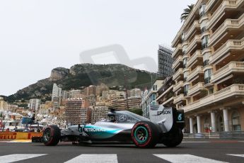 World © Octane Photographic Ltd. Mercedes AMG Petronas F1 W06 Hybrid – Lewis Hamilton. Saturday 23rd May 2015, F1 Practice 3, Monte Carlo, Monaco. Digital Ref: 1281CB7D5428