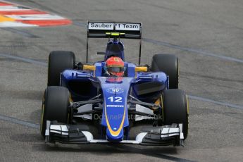 World © Octane Photographic Ltd. Sauber F1 Team C34-Ferrari – Felipe Nasr. Saturday 23rd May 2015, F1 Spanish GP Formula 1 Practice 3. Monte Carlo, Monaco. Digital Ref: 1281LB1D6107