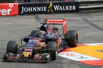 World © Octane Photographic Ltd. Scuderia Toro Rosso STR10 – Max Verstappen. Saturday 23rd May 2015, F1 Practice 3, Monte Carlo, Monaco. Digital Ref: 1281LB1D6121