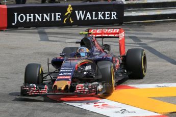 World © Octane Photographic Ltd. Scuderia Toro Rosso STR10 – Carlos Sainz Jnr. Saturday 23rd May 2015, F1 Practice 3, Monte Carlo, Monaco. Digital Ref: 1281LB1D6276
