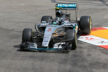 World © Octane Photographic Ltd. Mercedes AMG Petronas F1 W06 Hybrid – Nico Rosberg. Saturday 23rd May 2015, F1 Practice 3, Monte Carlo, Monaco. Digital Ref: 1281LB1D6283