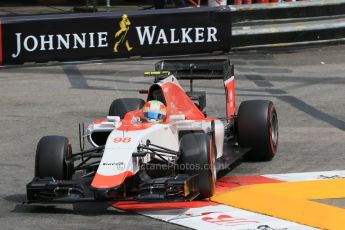 World © Octane Photographic Ltd. Manor Marussia F1 Team MR03 – Roberto Merhi. Saturday 23rd May 2015, F1 Practice 3, Monte Carlo, Monaco. Digital Ref: 1281LB1D6312