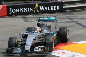 World © Octane Photographic Ltd. Mercedes AMG Petronas F1 W06 Hybrid – Lewis Hamilton. Saturday 23rd May 2015, F1 Practice 3, Monte Carlo, Monaco. Digital Ref: 1281LB1D6318