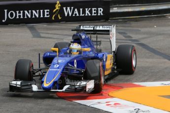 World © Octane Photographic Ltd. Sauber F1 Team C34-Ferrari – Marcus Ericsson. Saturday 23rd May 2015, F1 Practice 3, Monte Carlo, Monaco. Digital Ref: 1281LB1D6420