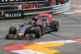 World © Octane Photographic Ltd. Scuderia Toro Rosso STR10 – Max Verstappen. Saturday 23rd May 2015, F1 Practice 3, Monte Carlo, Monaco. Digital Ref: 1281LB1D6445
