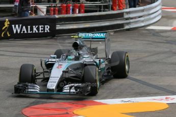World © Octane Photographic Ltd. Mercedes AMG Petronas F1 W06 Hybrid – Nico Rosberg. Saturday 23rd May 2015, F1 Practice 3, Monte Carlo, Monaco. Digital Ref: 1281LB1D6475