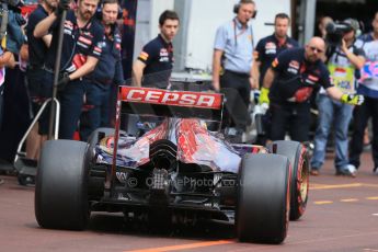 World © Octane Photographic Ltd. Scuderia Toro Rosso STR10 – Max Verstappen. Saturday 23rd May 2015, F1 Practice 3, Monte Carlo, Monaco. Digital Ref: 1281LB1D6580