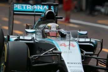 World © Octane Photographic Ltd. Mercedes AMG Petronas F1 W06 Hybrid – Lewis Hamilton. Saturday 23rd May 2015, F1 Practice 3, Monte Carlo, Monaco. Digital Ref: 1281LB1D6602