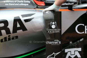 World © Octane Photographic Ltd. Sahara Force India VJM08. Saturday 23rd May 2015, F1 Practice 3, Monte Carlo, Monaco. Digital Ref: 1281LB1D6638