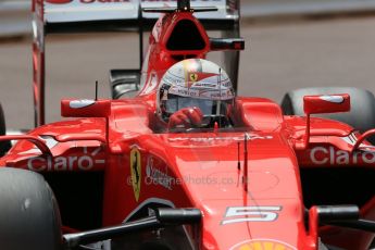 World © Octane Photographic Ltd. Scuderia Ferrari SF15-T– Sebastian Vettel. Saturday 23rd May 2015, F1 Practice 3, Monte Carlo, Monaco. Digital Ref: 1281LB1D6810