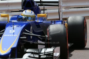 World © Octane Photographic Ltd. Sauber F1 Team C34-Ferrari – Marcus Ericsson. Saturday 23rd May 2015, F1 Practice 3, Monte Carlo, Monaco. Digital Ref: 1281LB1D6848