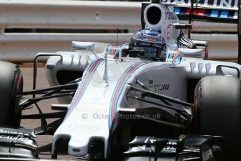 World © Octane Photographic Ltd. Williams Martini Racing FW37 – Valtteri Bottas. Saturday 23rd May 2015, F1 Practice 3, Monte Carlo, Monaco. Digital Ref: 1281LB1D6893