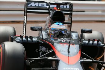 World © Octane Photographic Ltd. McLaren Honda MP4/30 – Fernando Alonso. Saturday 23rd May 2015, F1 Practice 3, Monte Carlo, Monaco. Digital Ref: 1281LB1D6900