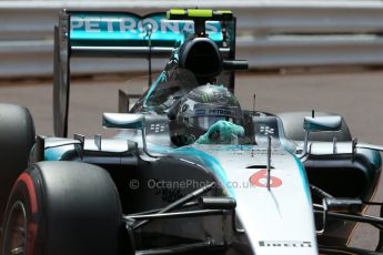 World © Octane Photographic Ltd. Mercedes AMG Petronas F1 W06 Hybrid – Nico Rosberg. Saturday 23rd May 2015, F1 Practice 3, Monte Carlo, Monaco. Digital Ref: 1281LB1D6926