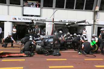 World © Octane Photographic Ltd. McLaren Honda MP4/30 – Fernando Alonso. Saturday 23rd May 2015, F1 Practice 3, Monte Carlo, Monaco. Digital Ref: 1281LB5D3527
