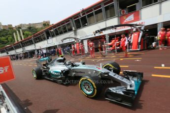 World © Octane Photographic Ltd. Mercedes AMG Petronas F1 W06 Hybrid – Nico Rosberg. Saturday 23rd May 2015, F1 Practice 3, Monte Carlo, Monaco. Digital Ref: 1281LB5D3550