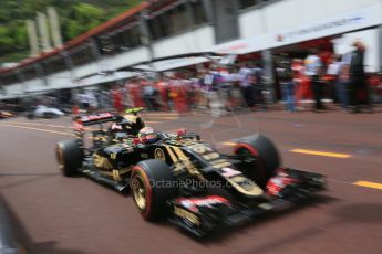 World © Octane Photographic Ltd. Lotus F1 Team E23 Hybrid – Pastor Maldonado. Saturday 23rd May 2015, F1 Practice 3, Monte Carlo, Monaco. Digital Ref: 1281LB5D3593