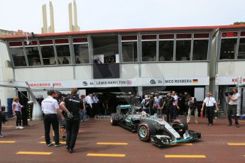 World © Octane Photographic Ltd. Mercedes AMG Petronas F1 W06 Hybrid – Lewis Hamilton. Saturday 23rd May 2015, F1 Practice 3, Monte Carlo, Monaco. Digital Ref: 1281LB5D3655