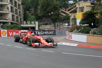 World © Octane Photographic Ltd. Scuderia Ferrari SF15-T– Kimi Raikkonen. Saturday 23rd May 2015, F1 Qualifying, Monte Carlo, Monaco. Digital Ref: 1282CB1L1285
