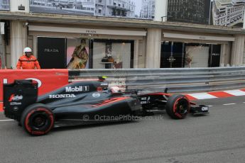 World © Octane Photographic Ltd. McLaren Honda MP4/30 - Jenson Button. Saturday 23rd May 2015, F1 Qualifying, Monte Carlo, Monaco. Digital Ref: 1282CB1L1415