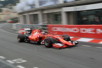 World © Octane Photographic Ltd. Scuderia Ferrari SF15-T– Kimi Raikkonen. Saturday 23rd May 2015, F1 Qualifying, Monte Carlo, Monaco. Digital Ref: 1282CB1L1436