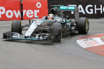 World © Octane Photographic Ltd. Mercedes AMG Petronas F1 W06 Hybrid – Lewis Hamilton. Saturday 23rd May 2015, F1 Practice 3, Monte Carlo, Monaco. Digital Ref: 1282CB7D5431