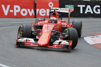 World © Octane Photographic Ltd. Scuderia Ferrari SF15-T– Kimi Raikkonen. Saturday 23rd May 2015, F1 Qualifying, Monte Carlo, Monaco. Digital Ref: 1282CB7D5447