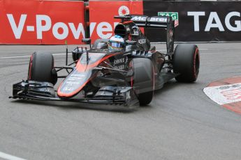 World © Octane Photographic Ltd. McLaren Honda MP4/30 – Fernando Alonso. Saturday 23rd May 2015, F1 Qualifying, Monte Carlo, Monaco. Digital Ref: 1282CB7D5452