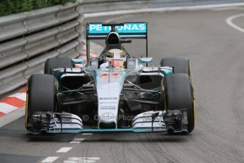 World © Octane Photographic Ltd. Mercedes AMG Petronas F1 W06 Hybrid – Lewis Hamilton. Saturday 23rd May 2015, F1 Practice 3, Monte Carlo, Monaco. Digital Ref: 1282CB7D5531