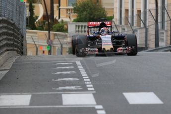 World © Octane Photographic Ltd. Scuderia Toro Rosso STR10 – Max Verstappen. Saturday 23rd May 2015, F1 Qualifying, Monte Carlo, Monaco. Digital Ref: 1282CB7D5601
