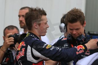 World © Octane Photographic Ltd. Infiniti Red Bull Racing RB11 – Daniil Kvyat. Saturday 23rd May 2015, F1 Qualifying Parc Ferme, Monte Carlo, Monaco. Digital Ref: 1282CB7D5829