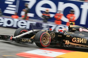 World © Octane Photographic Ltd. Lotus F1 Team E23 Hybrid – Pastor Maldonado. Saturday 23rd May 2015, F1 Practice 3, Monte Carlo, Monaco. Digital Ref: 1282LB1D7002