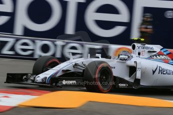 World © Octane Photographic Ltd. Williams Martini Racing FW37 – Valtteri Bottas. Saturday 23rd May 2015, F1 Practice 3, Monte Carlo, Monaco. Digital Ref: 1282LB1D7082