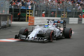 World © Octane Photographic Ltd. Williams Martini Racing FW37 – Felipe Massa. Saturday 23rd May 2015, F1 Qualifying, Monte Carlo, Monaco. Digital Ref: 1282LB1D7219