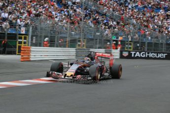 World © Octane Photographic Ltd. Scuderia Toro Rosso STR10 – Max Verstappen. Saturday 23rd May 2015, F1 Qualifying, Monte Carlo, Monaco. Digital Ref: 1282LB1D7229