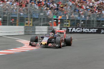 World © Octane Photographic Ltd. Scuderia Toro Rosso STR10 – Max Verstappen. Saturday 23rd May 2015, F1 Qualifying, Monte Carlo, Monaco. Digital Ref: 1282LB1D7260
