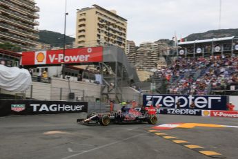 World © Octane Photographic Ltd. Scuderia Toro Rosso STR10 – Carlos Sainz Jnr. Saturday 23rd May 2015, F1 Practice 3, Monte Carlo, Monaco. Digital Ref: 1282LB5D3690