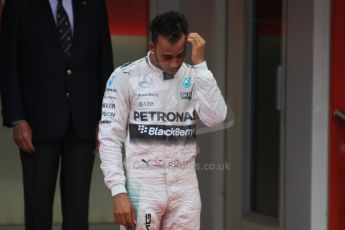 World © Octane Photographic Ltd. Mercedes AMG Petronas F1 W06 Hybrid – Lewis Hamilton. Sunday 24th May 2015, F1 Race - Podium, Monte Carlo, Monaco. Digital Ref: 1287CB7D8234
