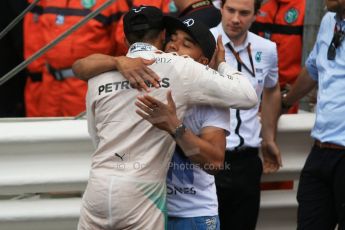 World © Octane Photographic Ltd. Mercedes AMG Petronas F1 W06 Hybrid – Lewis Hamilton. Sunday 24th May 2015, F1 Race - Podium, Monte Carlo, Monaco. Digital Ref: 1287CB7D8345