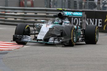 World © Octane Photographic Ltd. Mercedes AMG Petronas F1 W06 Hybrid – Nico Rosberg. Thursday 21st May 2015, F1 Practice 2, Monte Carlo, Monaco. Digital Ref: 1274CB7D3283