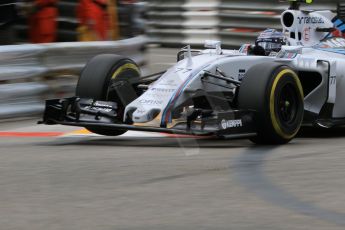 World © Octane Photographic Ltd. Williams Martini Racing FW37 – Valtteri Bottas. Thursday 21st May 2015, F1 Practice 2, Monte Carlo, Monaco. Digital Ref: 1274CB7D3428