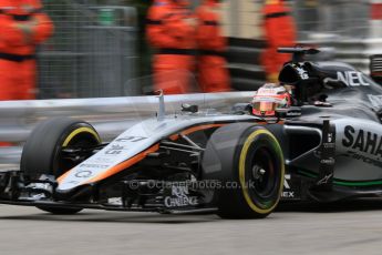 World © Octane Photographic Ltd. Sahara Force India VJM08 – Nico Hulkenberg. Thursday 21st May 2015, F1 Practice 2, Monte Carlo, Monaco. Digital Ref: 1274CB7D3515