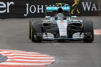 World © Octane Photographic Ltd. Mercedes AMG Petronas F1 W06 Hybrid – Nico Rosberg. Thursday 21st May 2015, F1 Practice 2, Monte Carlo, Monaco. Digital Ref: 1274CB7D3527
