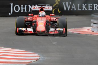 World © Octane Photographic Ltd. Scuderia Ferrari SF15-T– Sebastian Vettel. Thursday 21st May 2015, F1 Practice 2, Monte Carlo, Monaco. Digital Ref: 1274CB7D3532