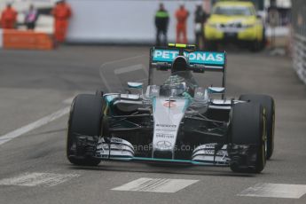 World © Octane Photographic Ltd. Mercedes AMG Petronas F1 W06 Hybrid – Nico Rosberg. Thursday 21st May 2015, F1 Practice 2, Monte Carlo, Monaco. Digital Ref: 1274CB7D3592